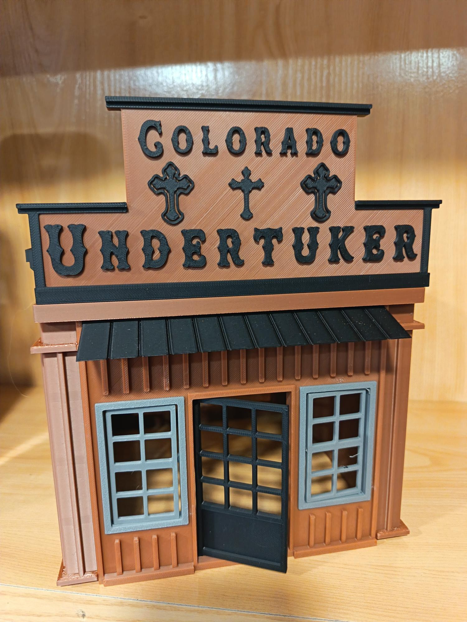 PLAYMOBIL CASA DEL ENTERRADOR , OESTE , REALIZADA EN 3D
