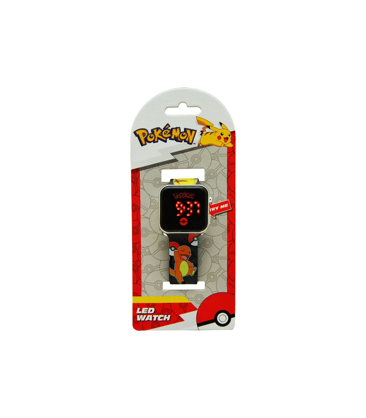 RELOJ LED POKEMON NEGRO CHARMANDER