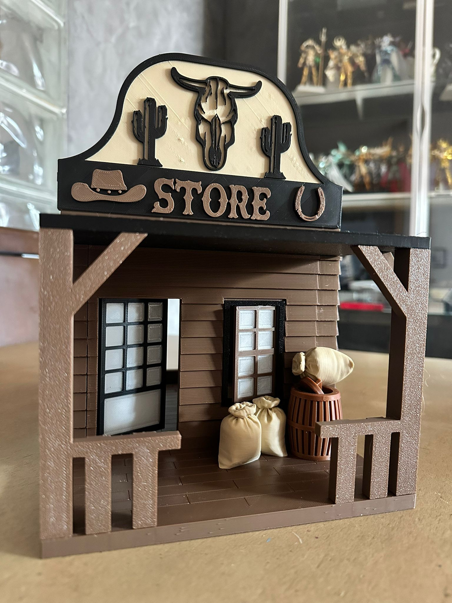 PLAYMOBIL CASA DEL OESTE , TEINDA COMESTIBLES REALIZADA EN 3D