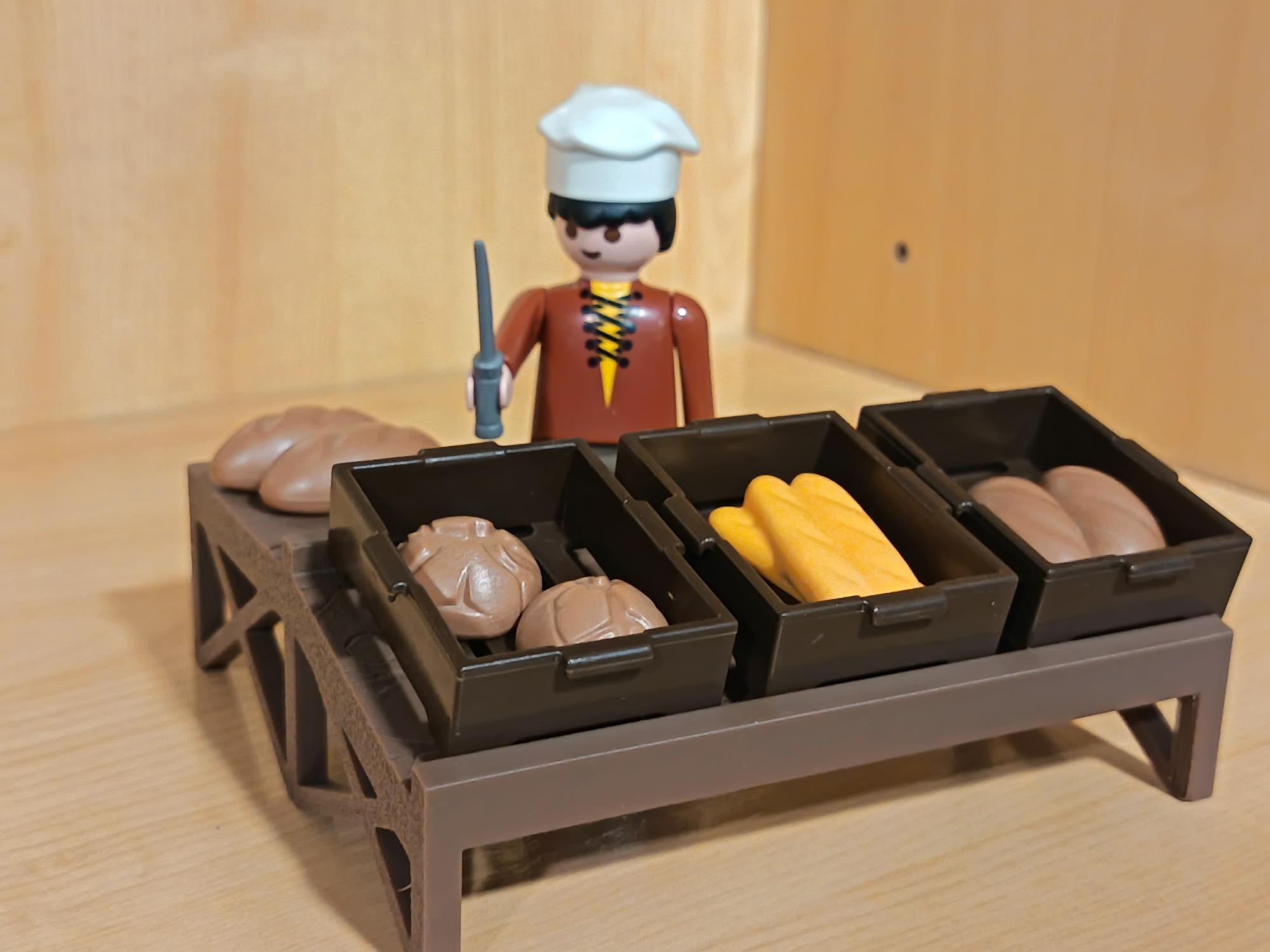 PLAYMOBIL PANADERO CON PUESTO DEL MERCADO , BELEN - 10/7/25