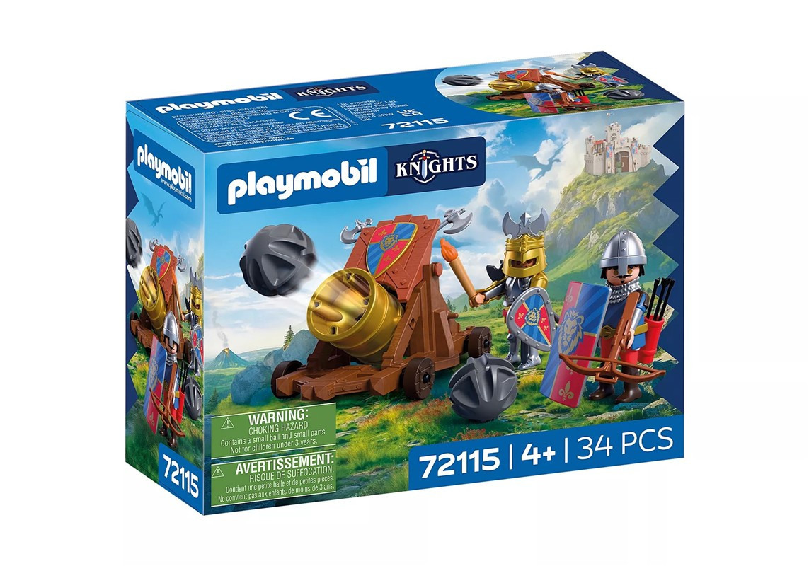PLAYMOBIL 72115 CAÑON DE FUEGO DE CABALLERO DEL LEON