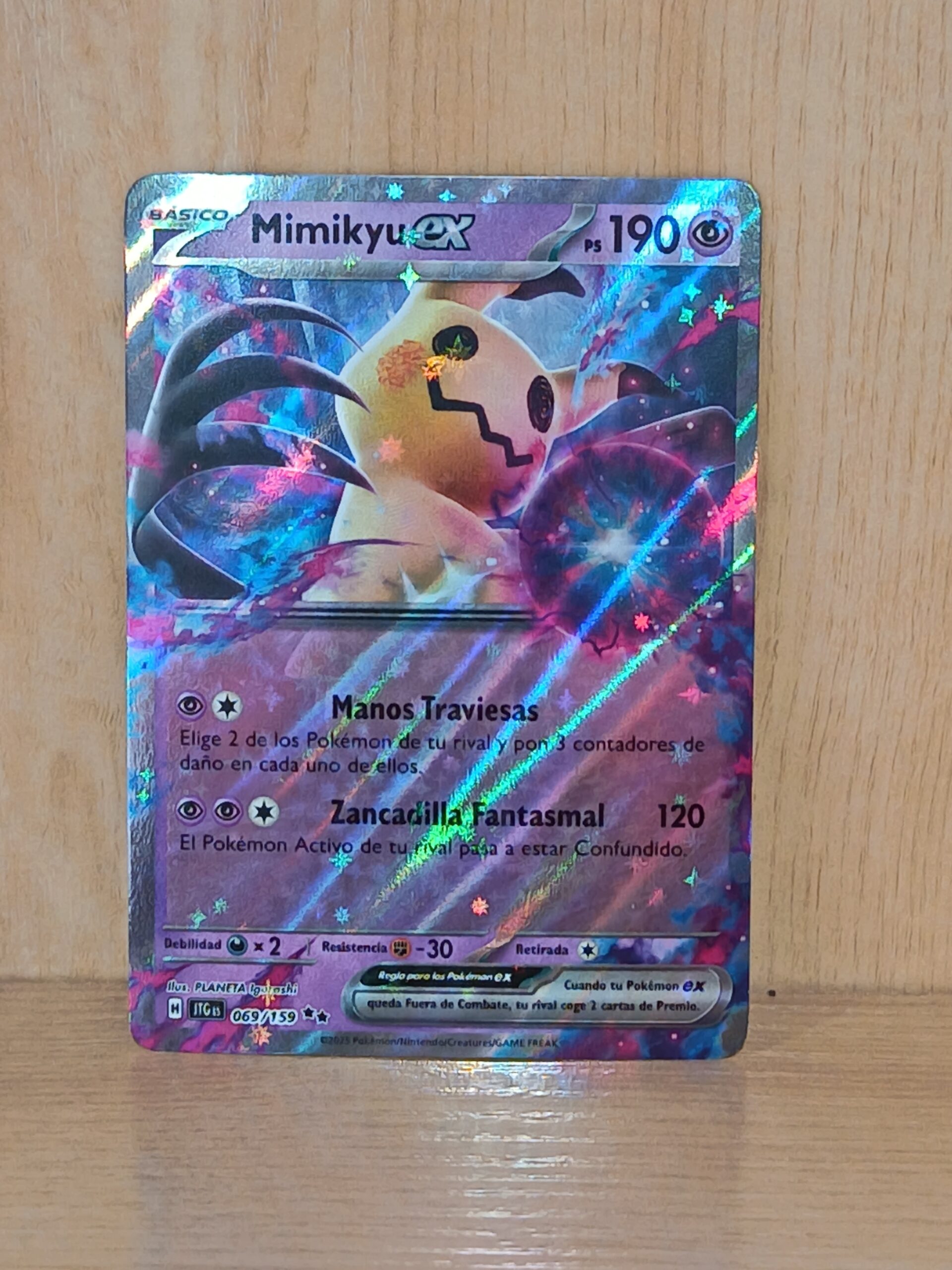Carta Pokémon mimikyu ex  069/159