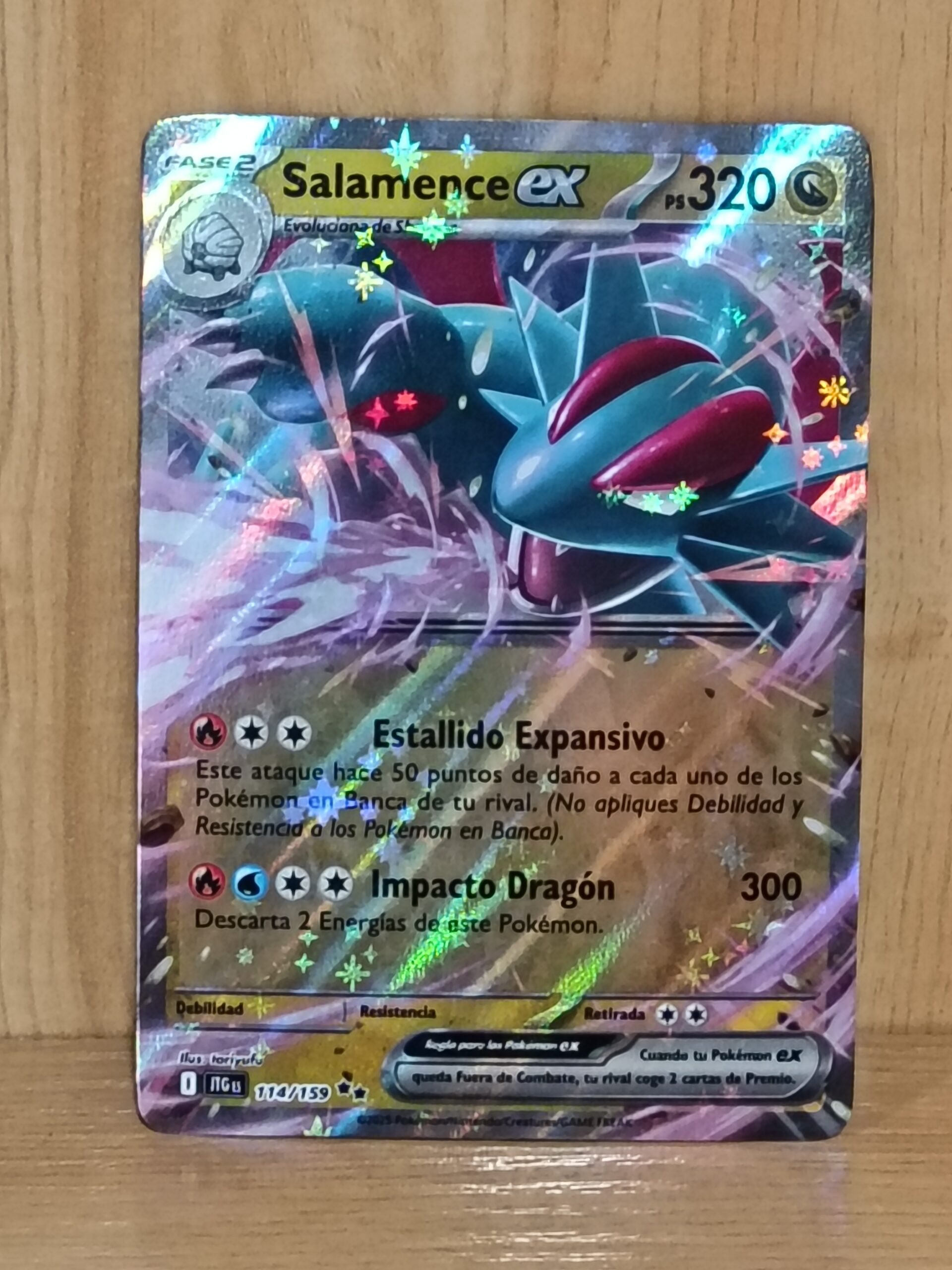 Carta Pokémon salamence ex  114/159