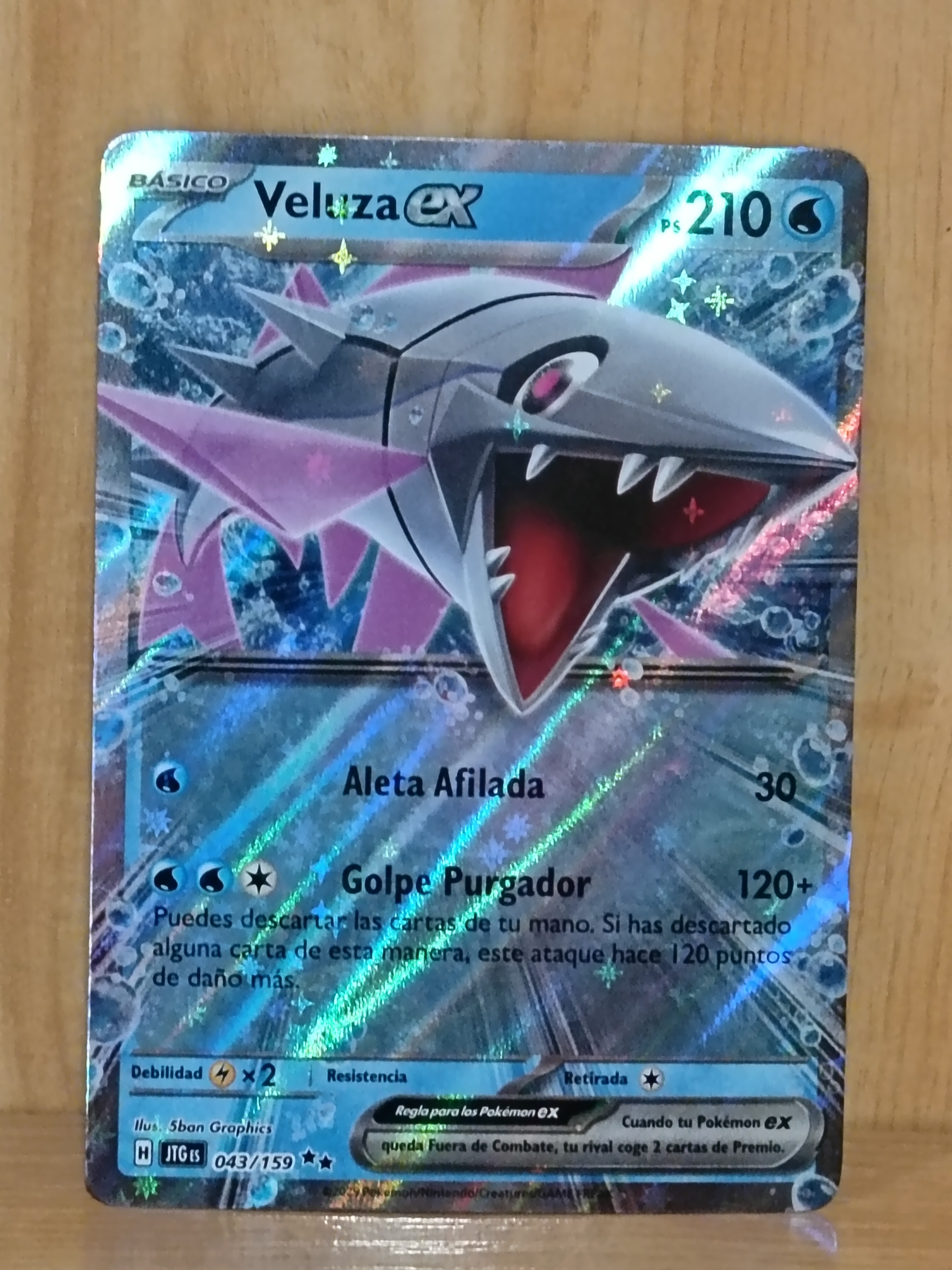 Carta Pokémon veluza ex  043/159