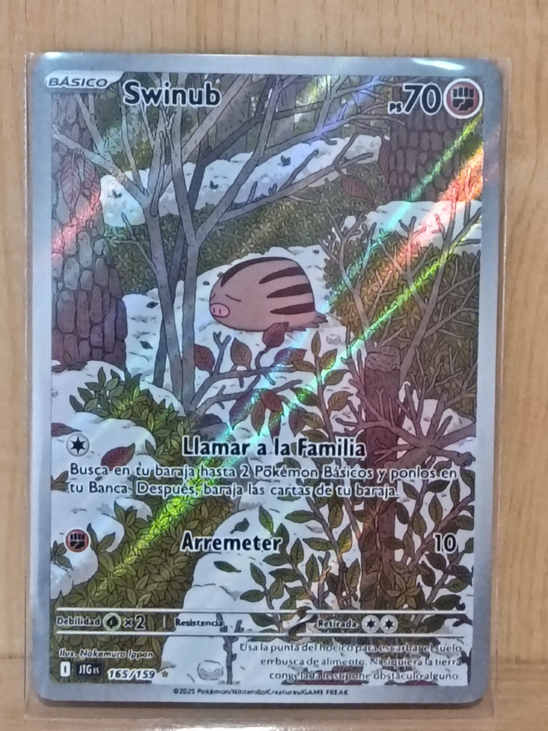 Carta Pokémon Swinub 165/159 Básico