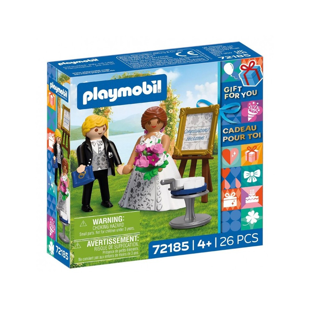 PLAYMOBIL 72185 - PAREJA DE NOVIOS CON TARTA Y CUADRO