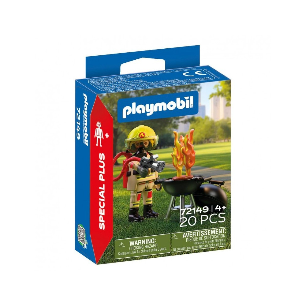 PLAYMOBIL SPECIAL PLUS 72149 - BOMBERO CON FOCO DE INCENDIO